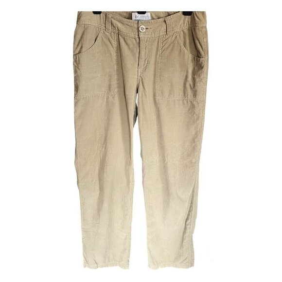 Women's Columbia Sportswear Outdoor Tan Khaki Straight Leg Corduroy Pants Size 8 - Picture 1 of 11